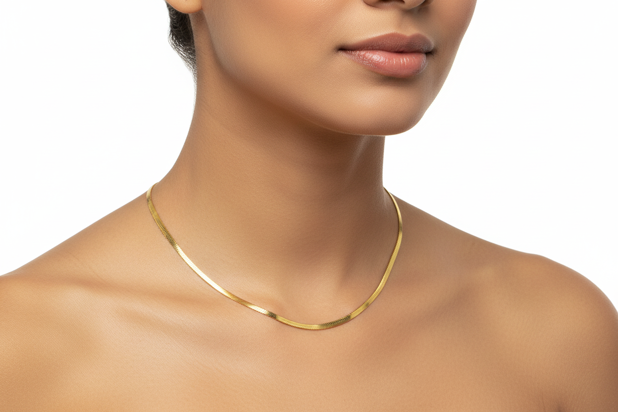 Yellow Gold snake chain, 18k, 17 Inches, 4.6gr