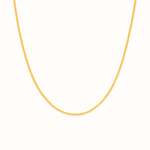 Yellow Gold Flat Curb Chain, 14k, 18 Inches
