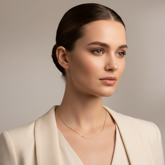 Yellow Gold Flat Curb Chain, 14k, 18 Inches