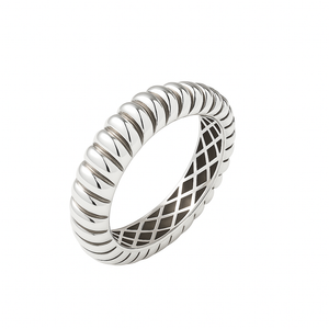 18K White Gold Ring Rope Style 3.14gr