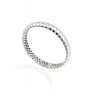 18K White Gold Twisted Rope Ring 1.5 gr