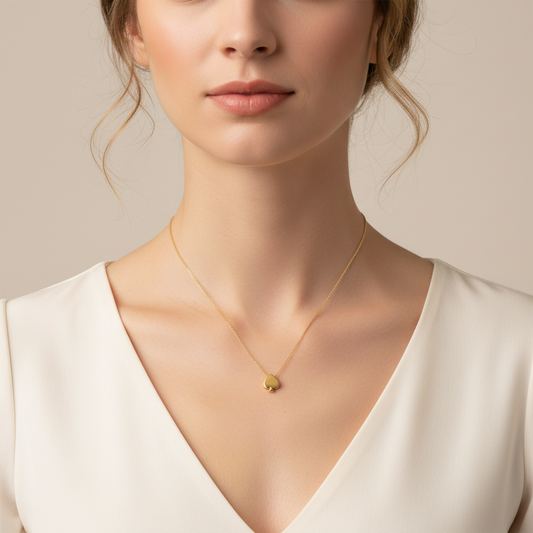 Yellow Gold necklace with Moving Spades,  14 to 16 Inches adjustable 18k 2.23gr