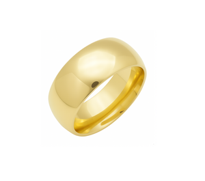 14K Yellow Gold Wide Band size 6.5 6mm
