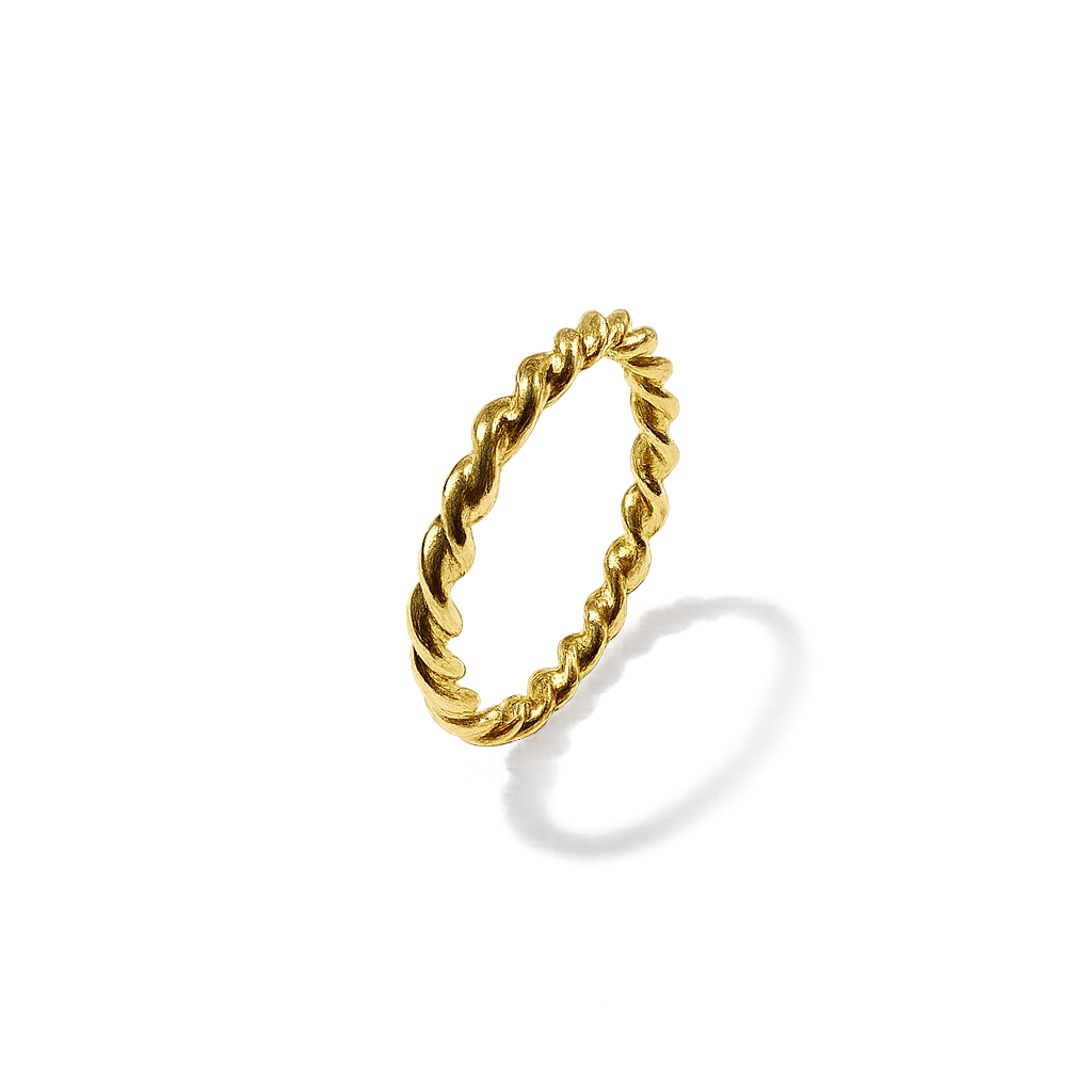 Yellow Gold Twisted Ring, 18k, 2.5gr