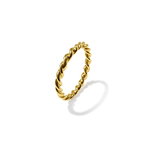 Yellow Gold Twisted Ring, 18k, 2.5gr