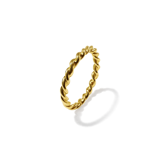 Yellow Gold Twisted Ring, 18k, 2.5gr