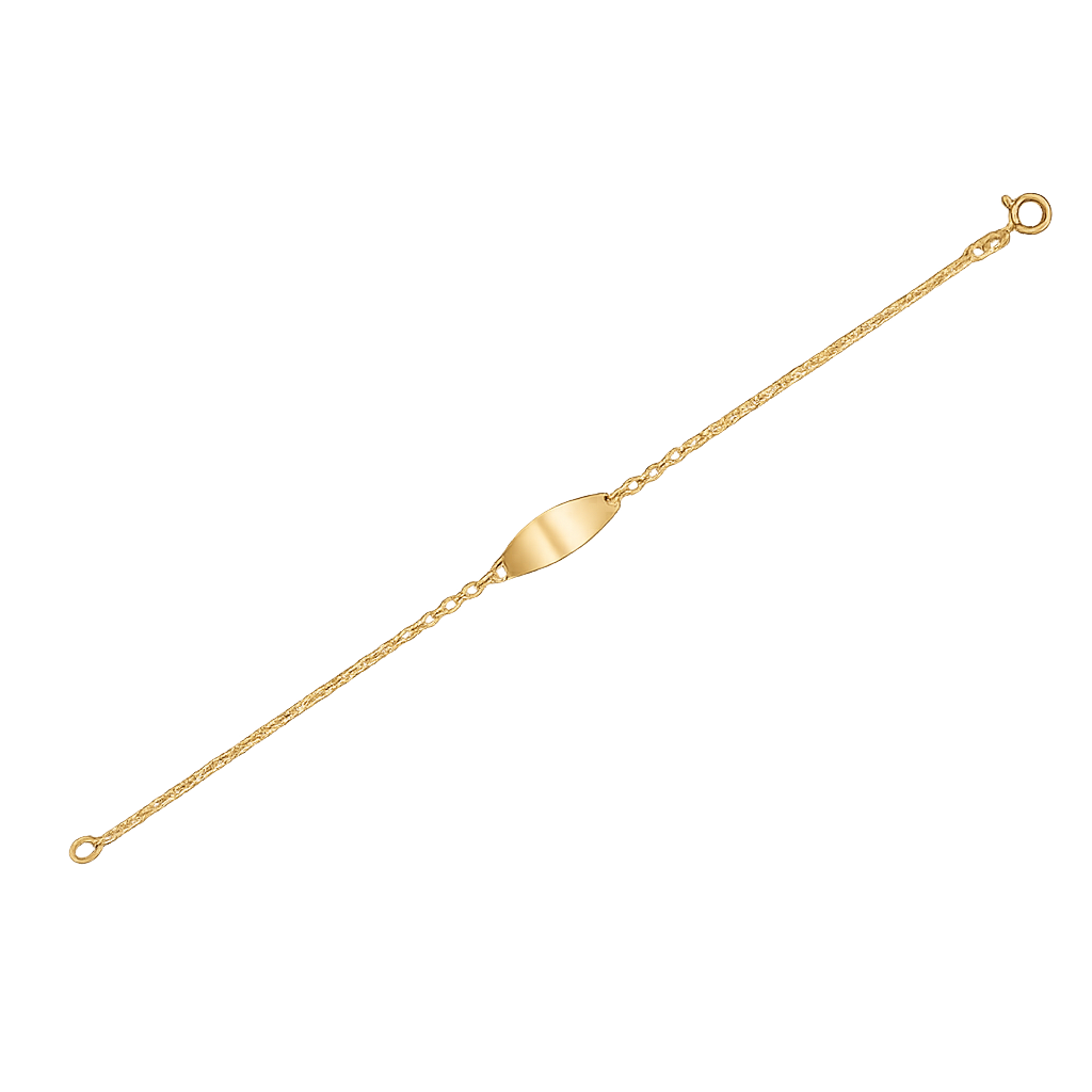 Yellow Gold ID Kid Bracelet, 10k