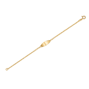 Yellow Gold ID Kid Bracelet, 10k
