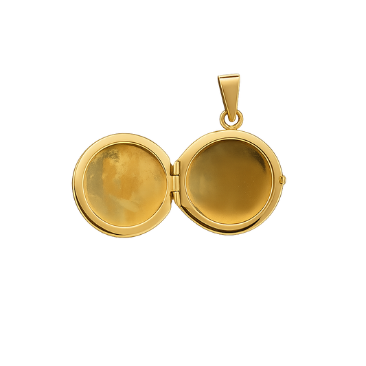 Tri-Tone Gold Round Locket Pendant, 18k, 4.85gr