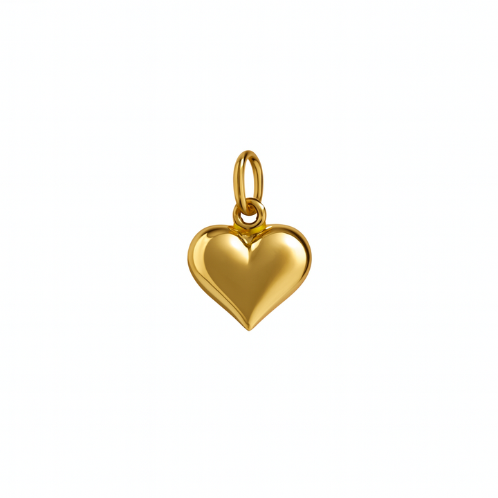 18K Yellow Gold Heart Pendant