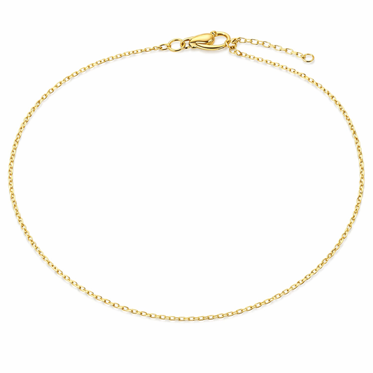 18K Yellow Gold Chain 16 to 18" Adjustable