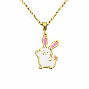 18K Yellow Gold Rabbit Pendent