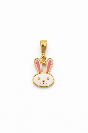 18K Yellow Gold Rabbit head Pendant
