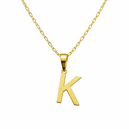 18K Yellow Gold Initial K Pendant