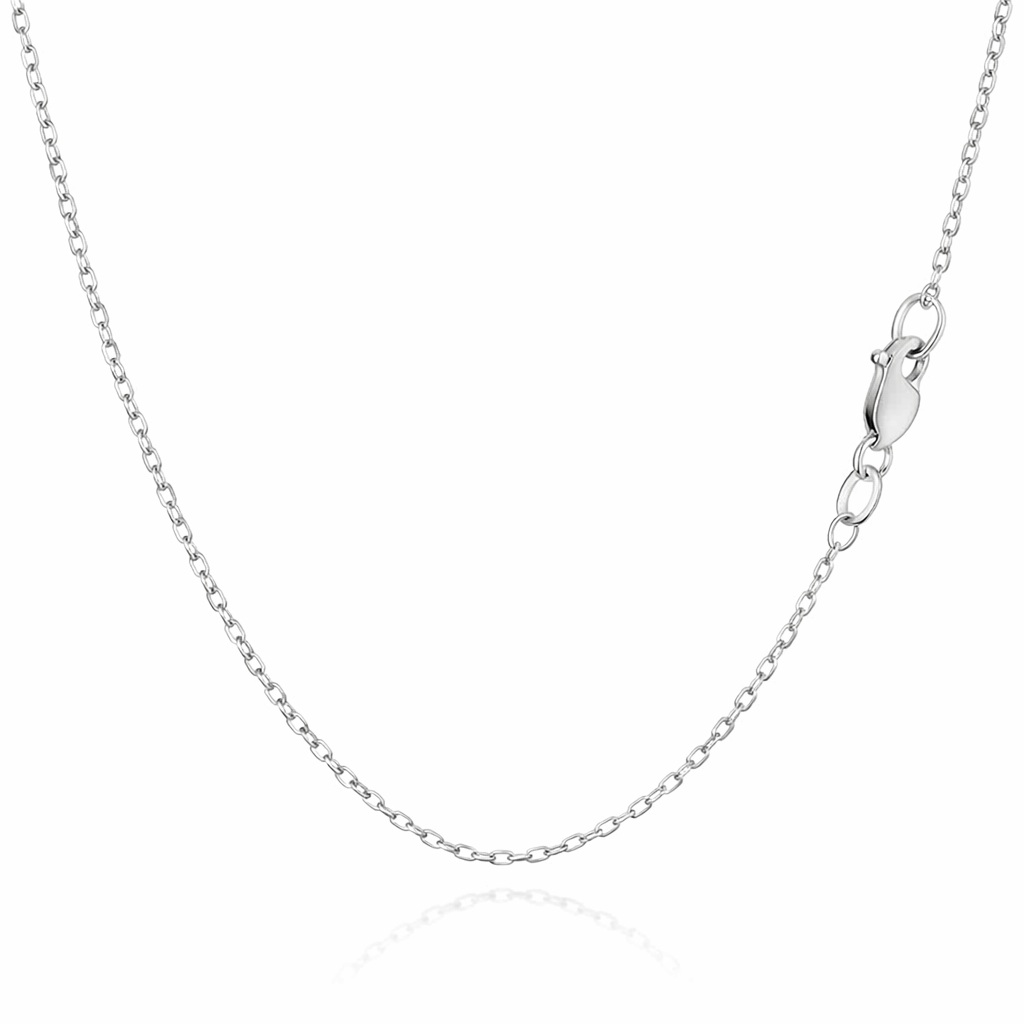 White Gold Thin Cable Link Chain 10k 16-18inch