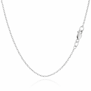 White Gold Thin Cable Link Chain 10k 16-18inch
