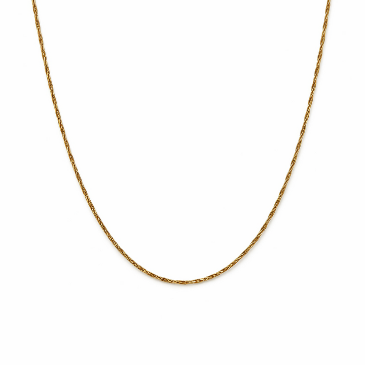 18K Yellow Gold Twisted Curb Chain