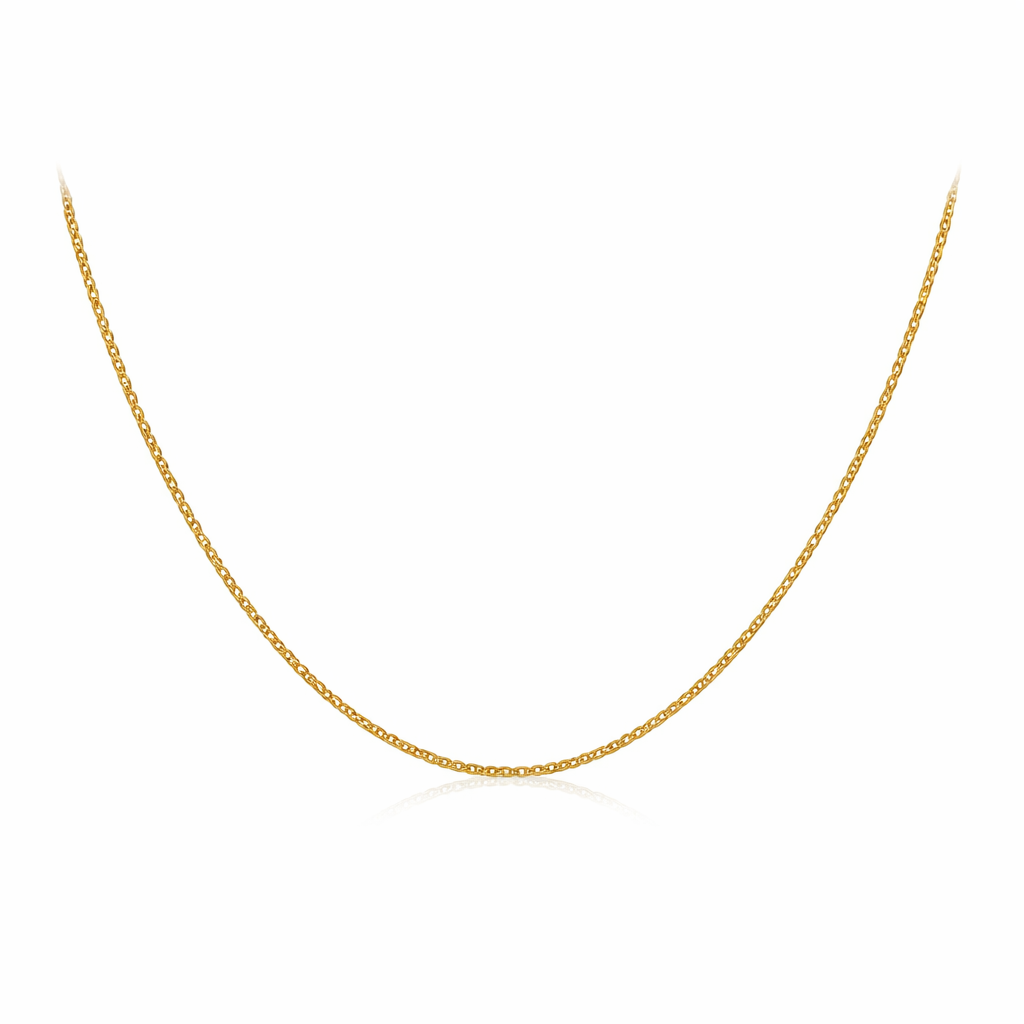 18K Yellow Gold Wheat Spiga Chain 18"