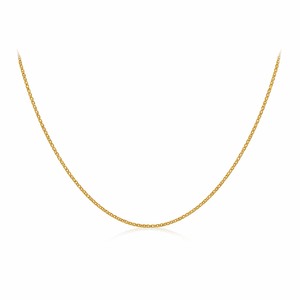 18K Yellow Gold Wheat Spiga Chain 18"