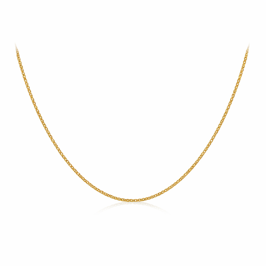18K Yellow Gold Wheat Spiga Chain 18"