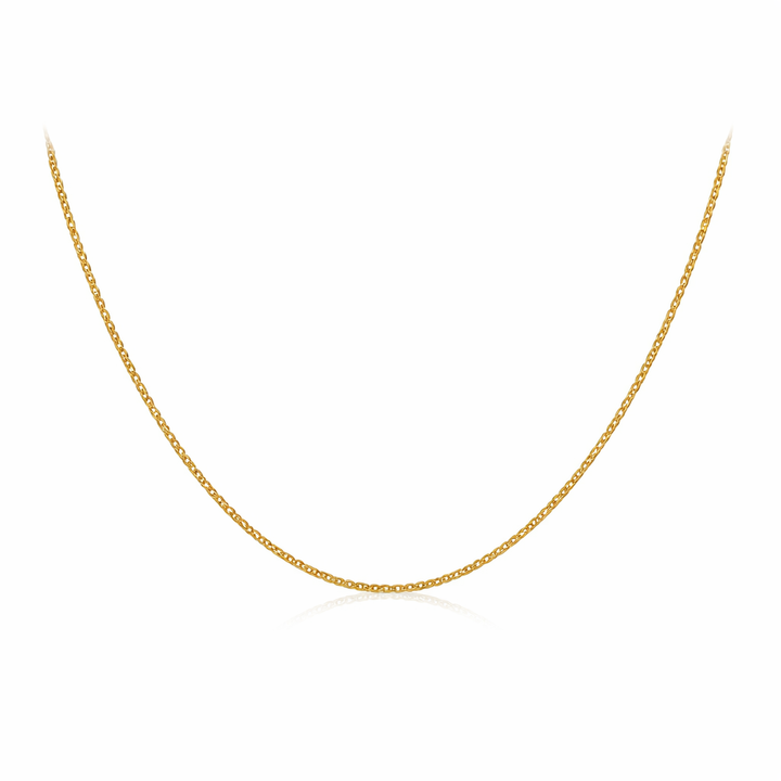 18K Yellow Gold Wheat Spiga Chain 18"