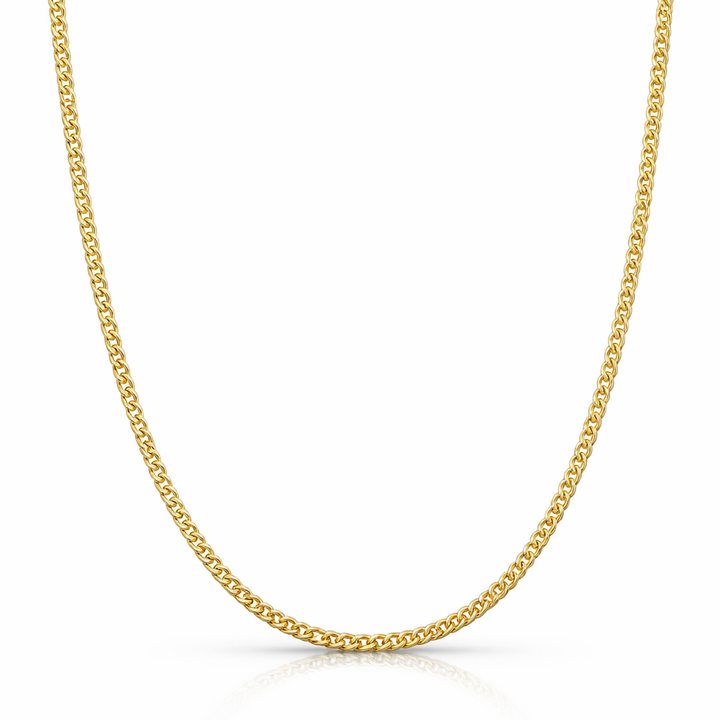 18K Yellow Gold Flat Curb Chain 20"