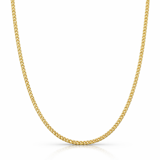 Yellow Gold Curb Chain Necklace, 10k, 22 Inches