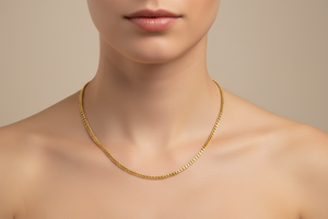 18K Yellow Gold Flat Curb Chain 20"