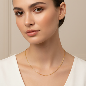 Yellow Gold Cable Linked Chain. 18k, 2.25gr