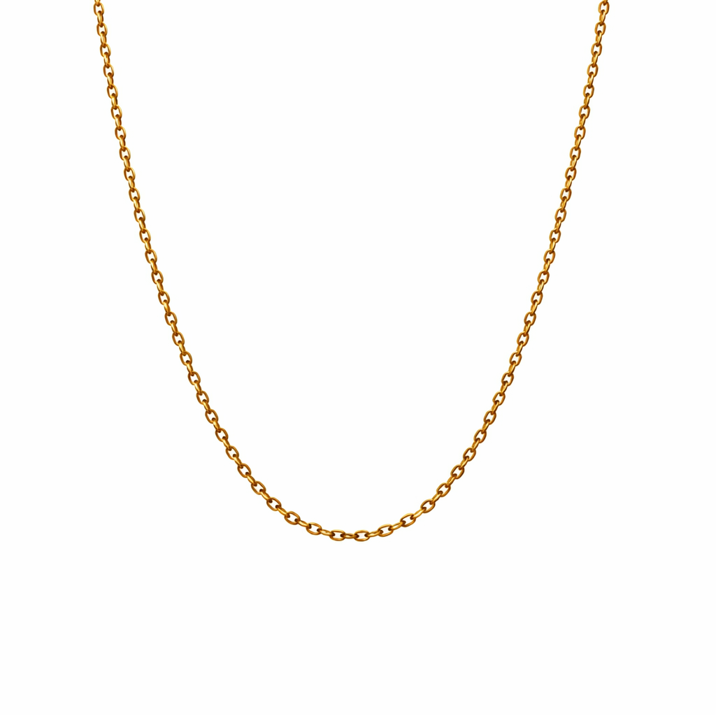 18K Yellow Gold Cable Link Chain 1.5 gr 18"