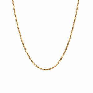 18K Yellow Gold Cable Link Chain 1.5 gr 18"