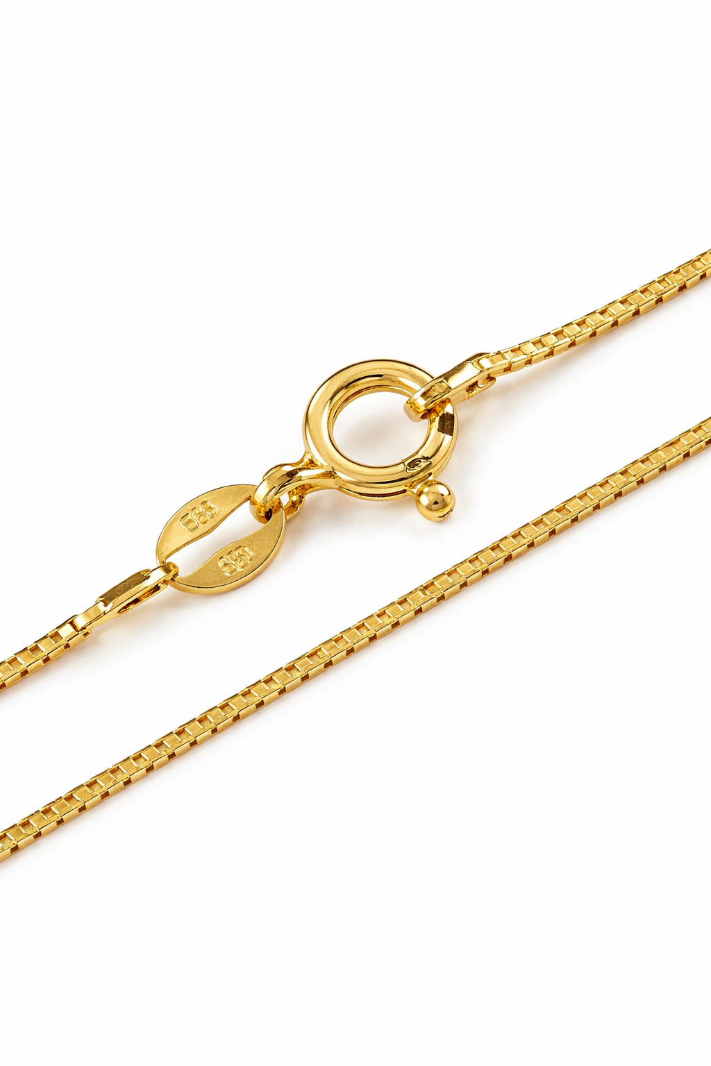 18K Yellow Gold Box Chain 16" 1.96 gr