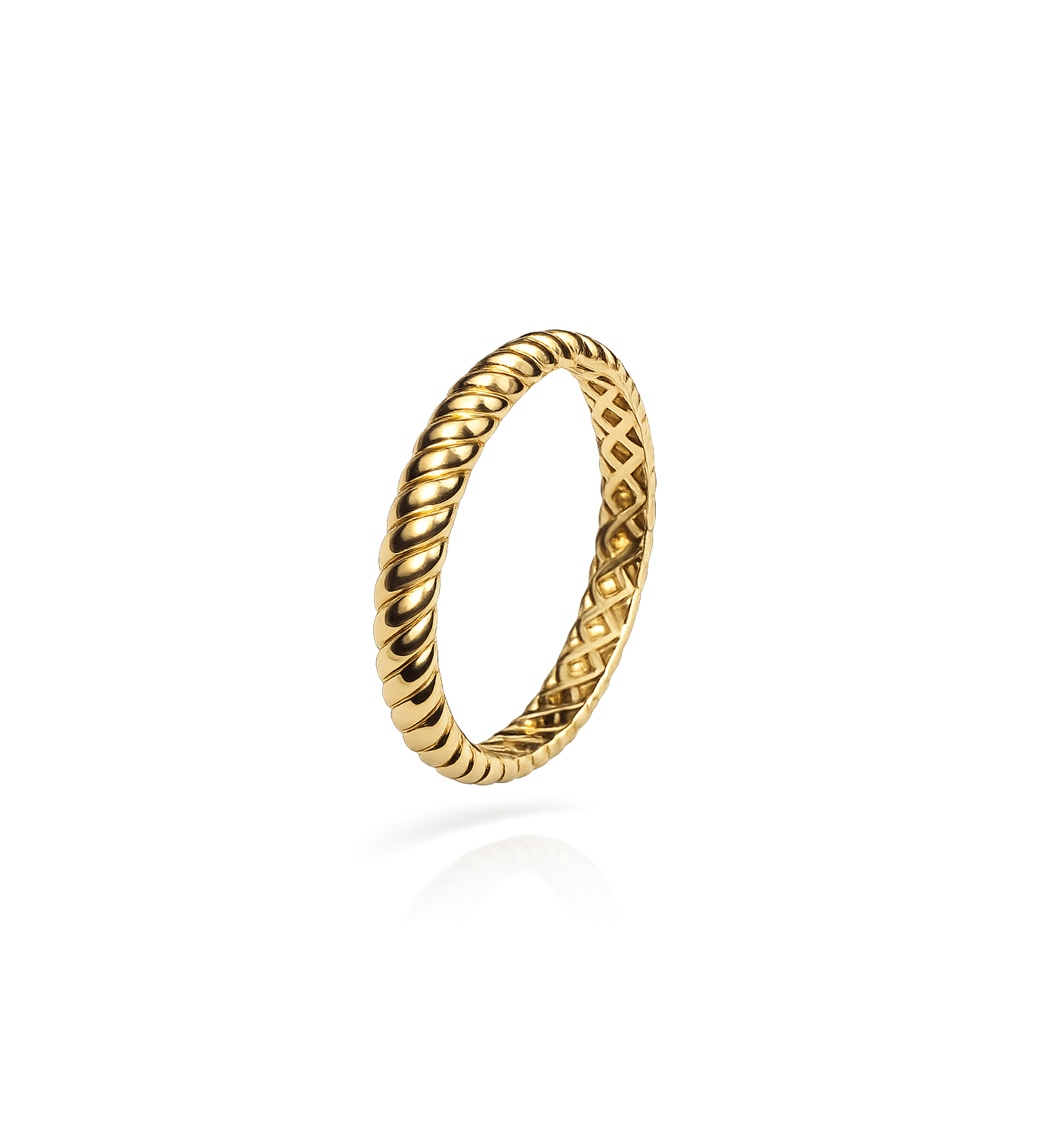 18K Yellow Gold Twisted Band