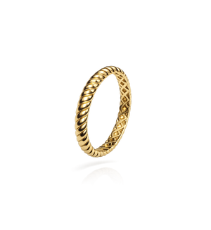 18K Yellow Gold Twisted Band