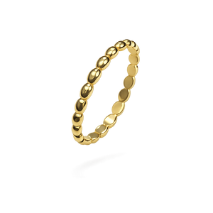 18K Yellow Gold beaded Ring