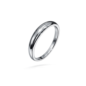 18K White Gold Tapered Band Ring 4.3 gr