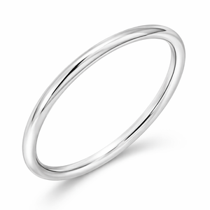 10K White Gold 2mm Wedding Band 2mm Size 8