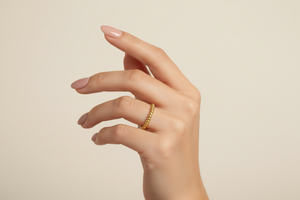 18K Yellow Gold band Rope Style 1.2gr