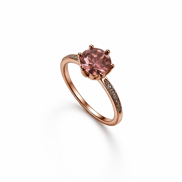 925 Sterling Silver Rose Plated Sterling Silver Ring