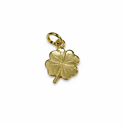 14K Yellow Gold Clover Pendant/ Charm