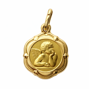 Yellow Gold Angel Medallion, 18k, 1.43gr