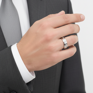 800 Platinum 16 Round Diamond Row Wedding Band Ring