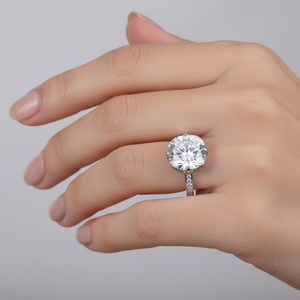 925 Sterling Silver Cushion CZ Solitaire Silver Ring