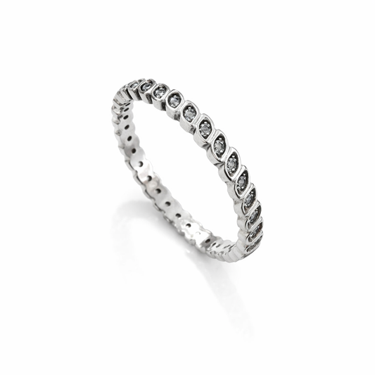 Sterling Silver CZ Eternity Band Ring