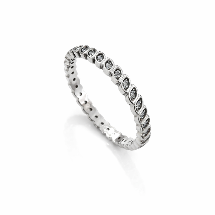 Sterling Silver CZ Eternity Band Ring