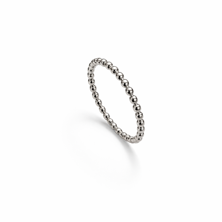 925 Sterling Silver Beaded Band Ring