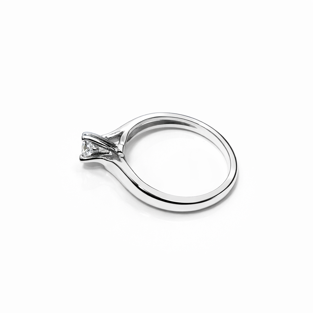 White Gold Solitaire Diamond Ring Centre Stone, 0.25 CT VS H 14k