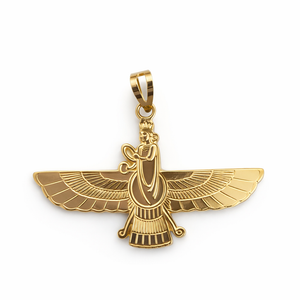 Yellow Gold Farvahar Pendant 18k