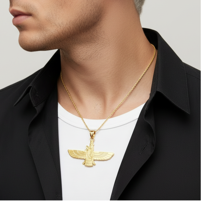 18K Yellow Gold Farvahar Pendant