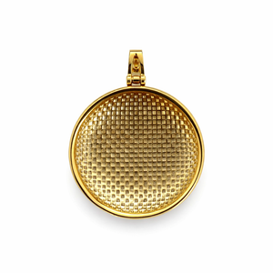 Two-tone Italian Mesh Dome Pendant, 18k, 7.1gr